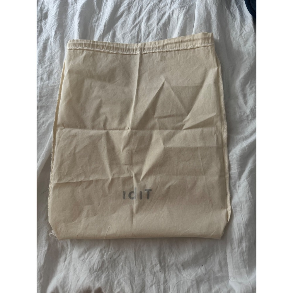 Tibi Cream Cotton Canvas Drawstring Dust Bag - Picture 4 of 4